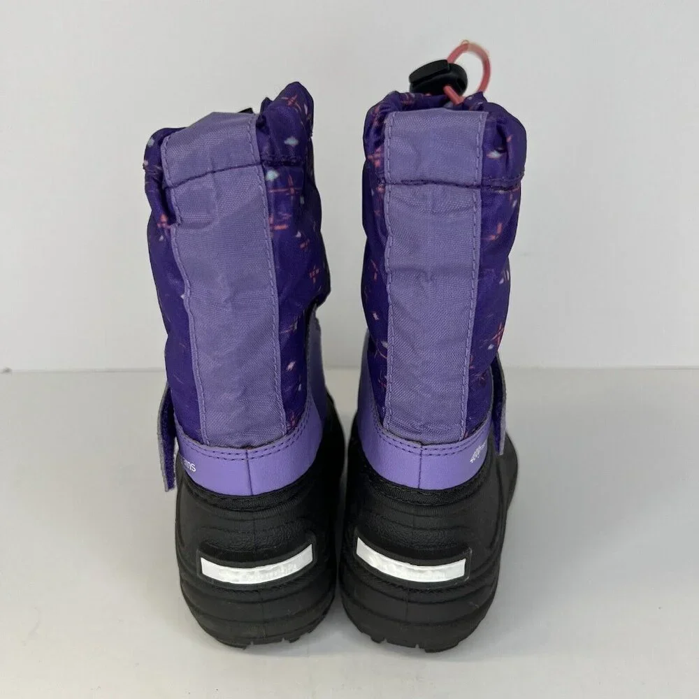 Columbia Big Kids’ Powderbug™ Forty Boots Size 8 Purple and Black Snow/Rain